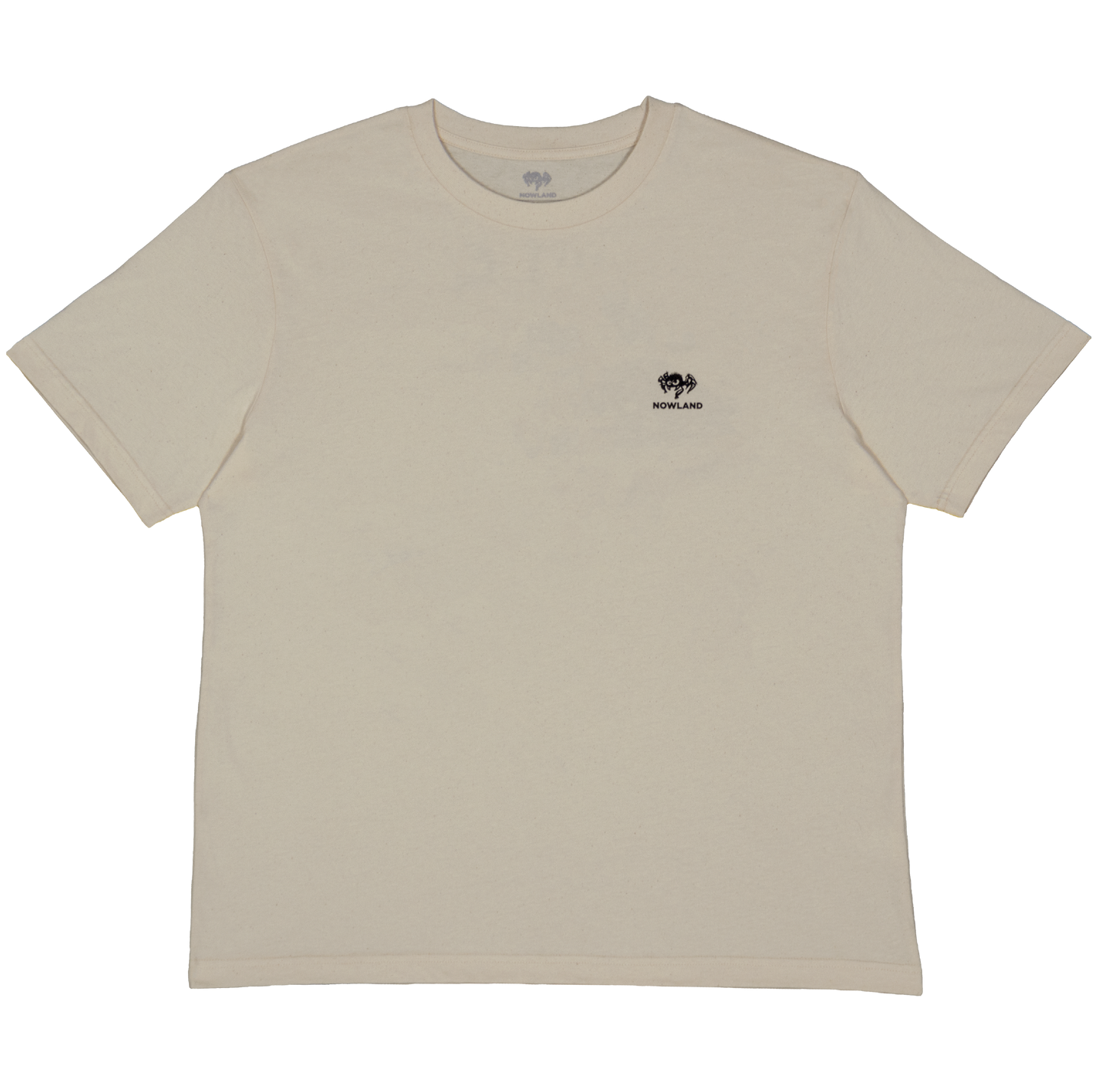 BEIGE T-SHIRT: FOOD AND PHRASE DESIGN IN PREMIUM ORGANIC COTTON