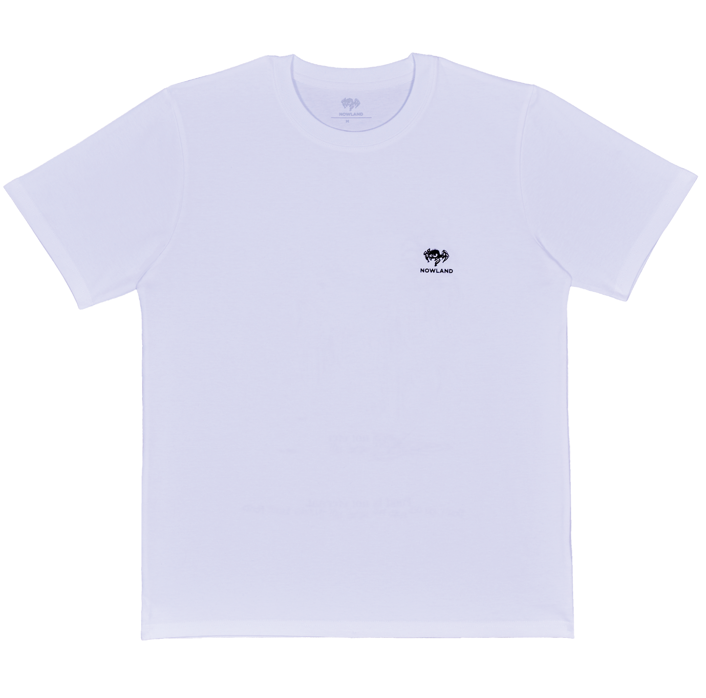 WHITE T-SHIRT: APPLE AND CENTIPEDE DESIGN IN PREMIUM ORGANIC COTTON